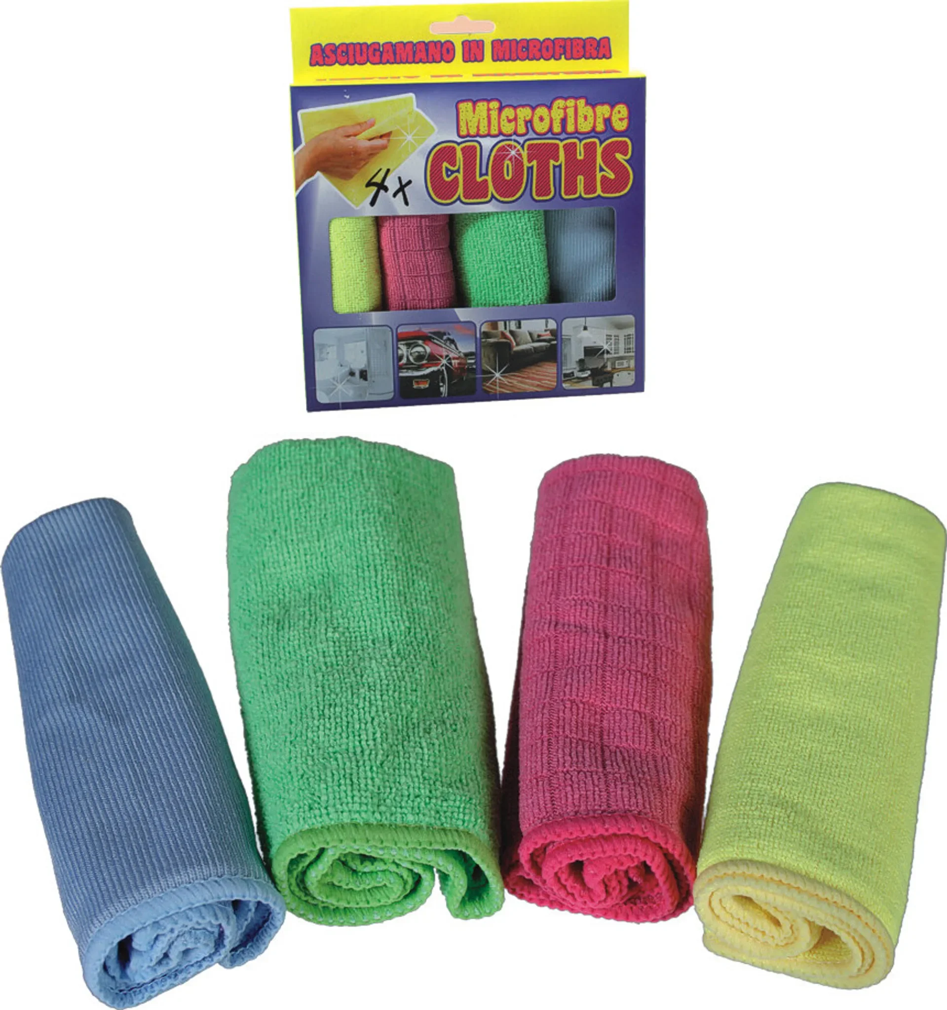 Out of the blue Mikrofasertücher – 4er Set 30 × 30 cm