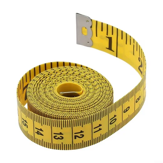 FELIXLEO Maßband 300 cm Gelb mit cm/Zoll Skala für Bekleidungsdesign