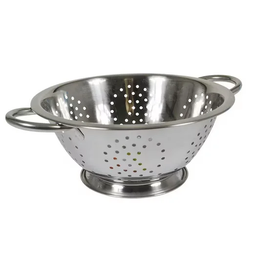 Buri Nudelsieb Edelstahl 24 cm mit Standfuß Küchensieb Seiher