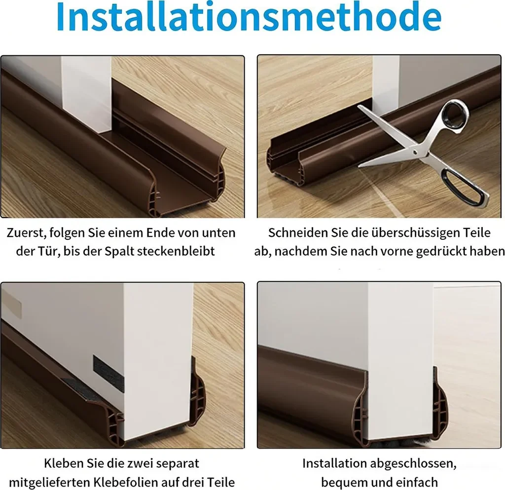 Dopwii Türbodendichtung 18 mm mit Bürste Zugluftschutz Insektenschutz