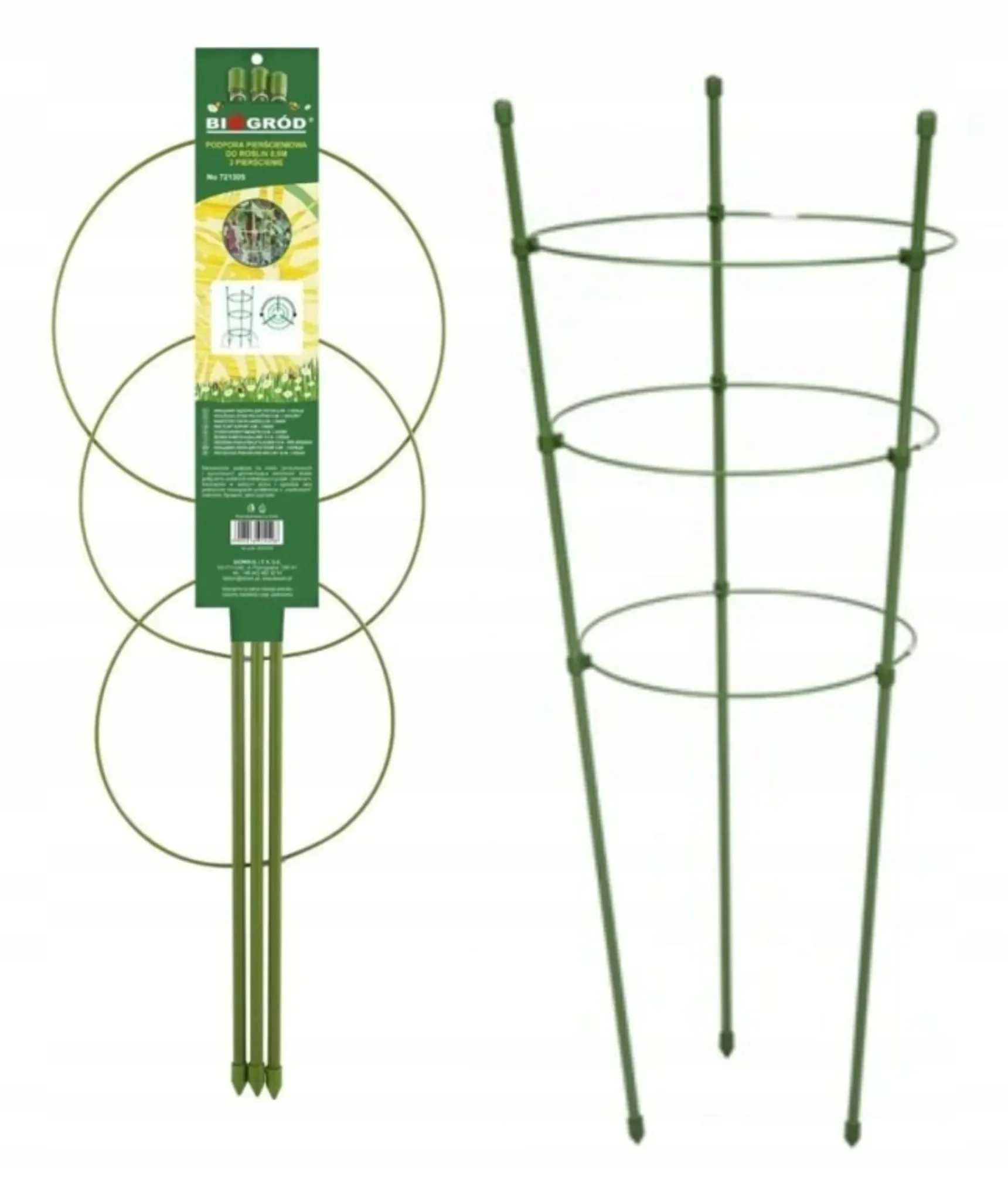 Browin Ringstütze für Pflanzen – 3 Ringe, 70 cm