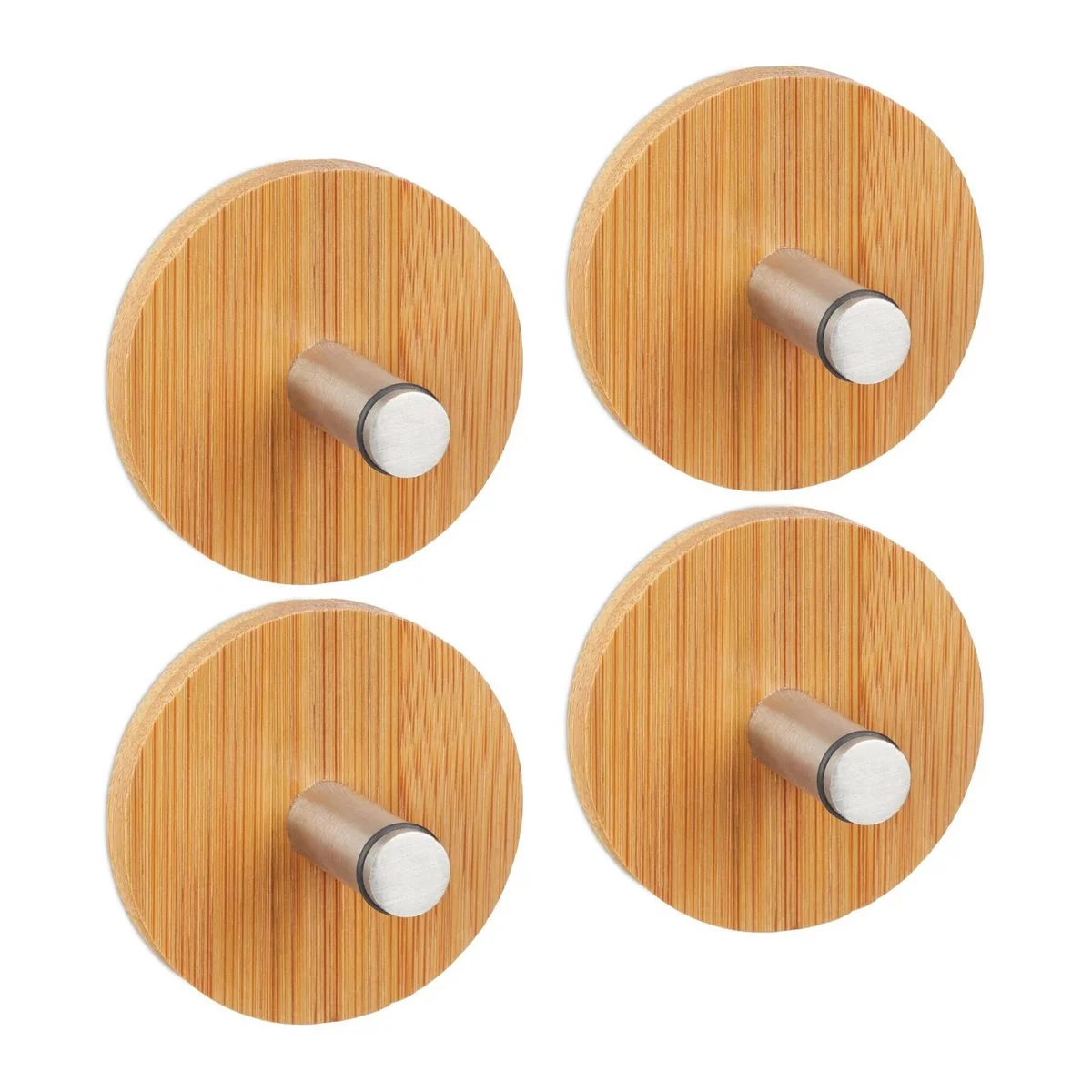 Relaxdays Kleiderhaken Set 12 selbstklebend Handtuchhaken Wandhaken