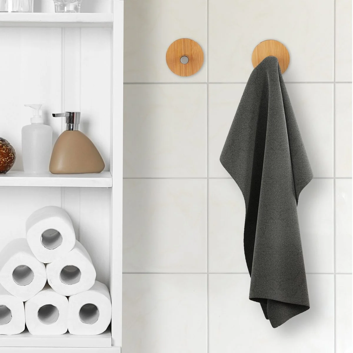 Relaxdays Kleiderhaken Set 12 selbstklebend Handtuchhaken Wandhaken