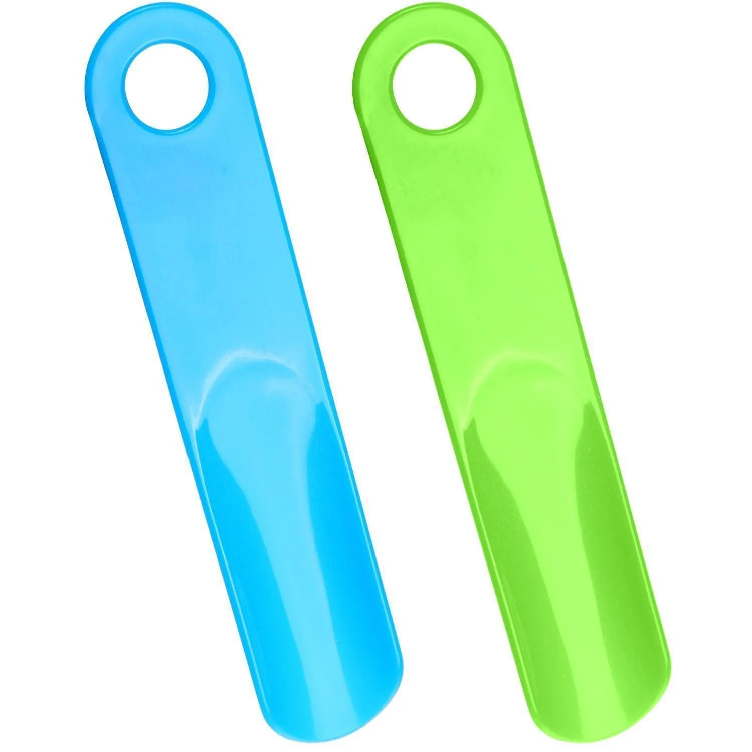 LUXUSKOLLEKTION Schuhlöffel Schuhanzieher 2er-Set lang Grün und Blau