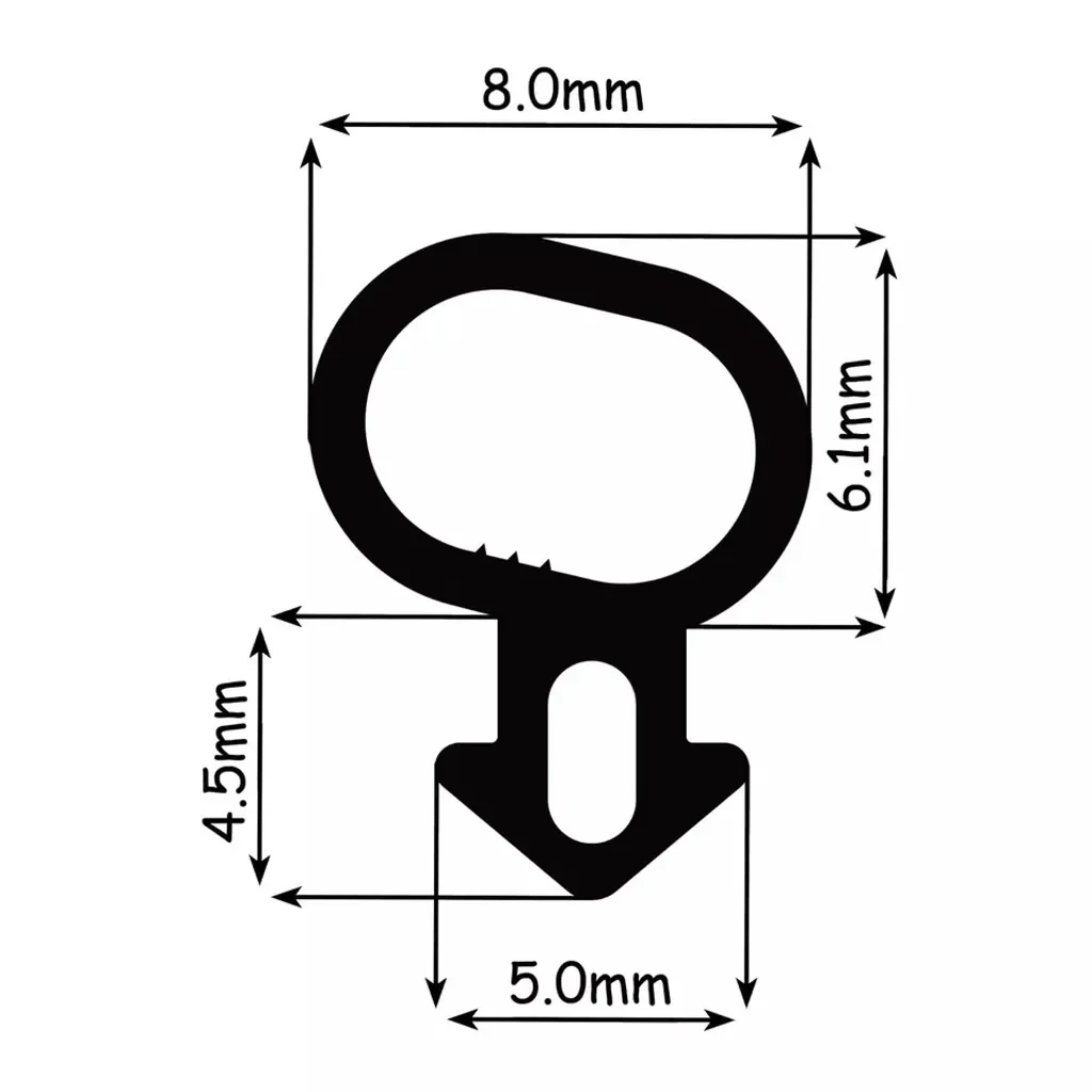 Cocos Fensterdichtung WS005G TPE 20 m grau für Fenster und Türen