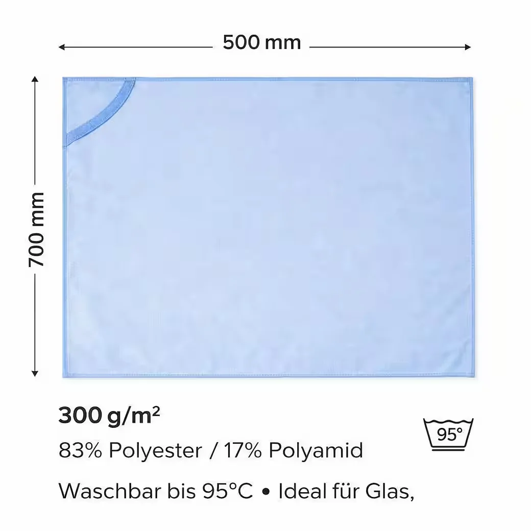 BAYLI Mikrofasertuch Fenster 500x700 mm 300 g pro m2 streifenfrei