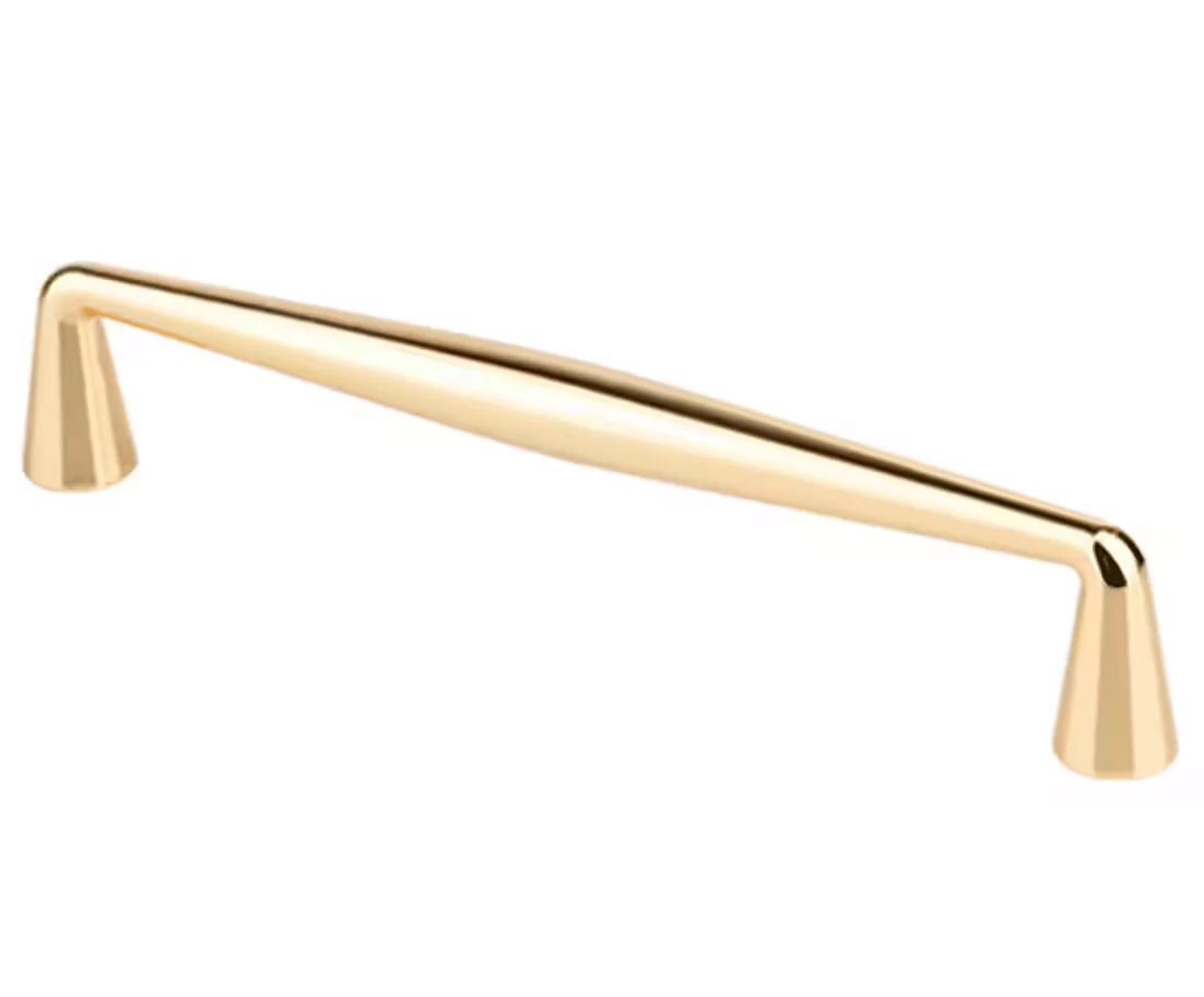 LIVINGPOINT24 Linea Möbelgriff BA 160 mm Gold glänzend abgerundet