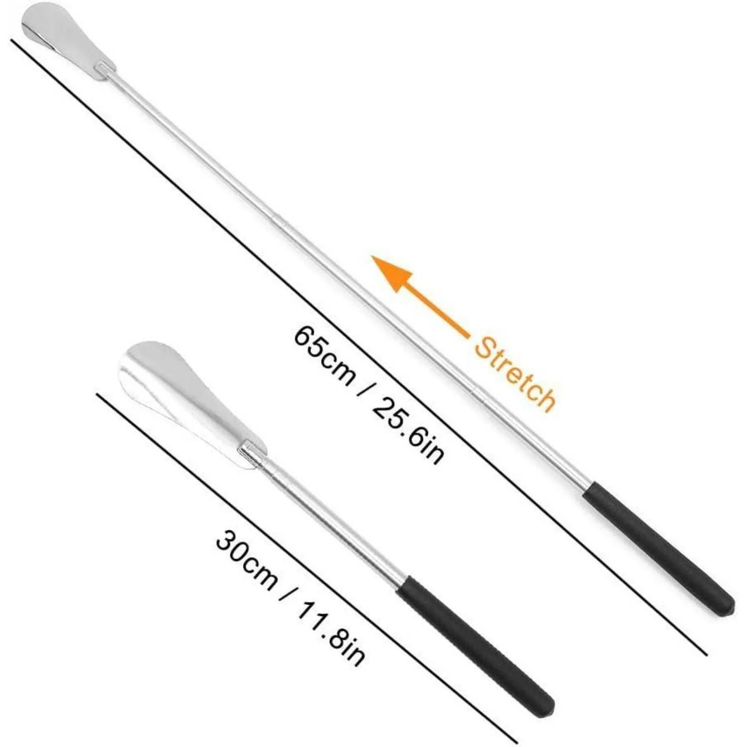 LUXUSKOLLEKTION teleskopischer Schuhlöffel 30-65 cm Kunststoff Metall