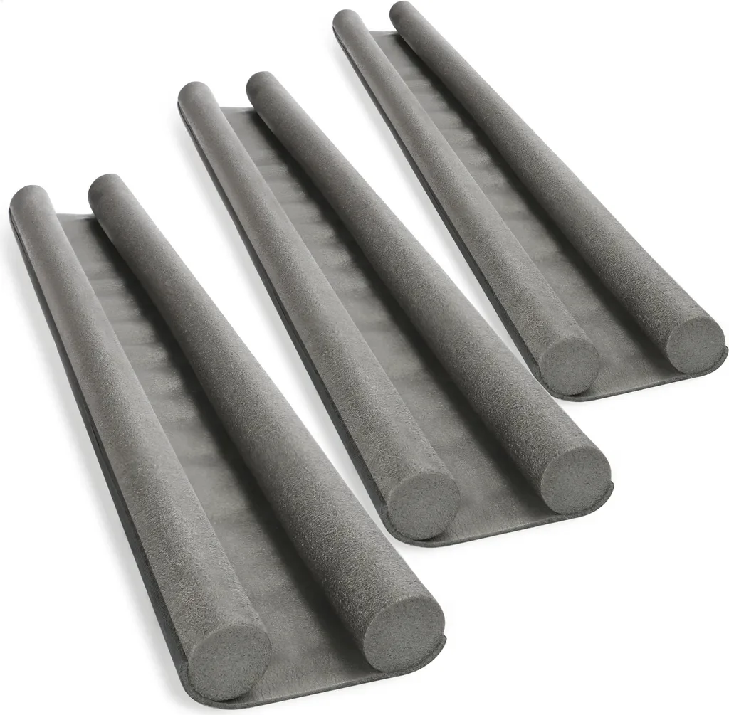 COM-FOUR 3er Set Zugluftstopper Tür doppelte Türbodendichtung 86 cm