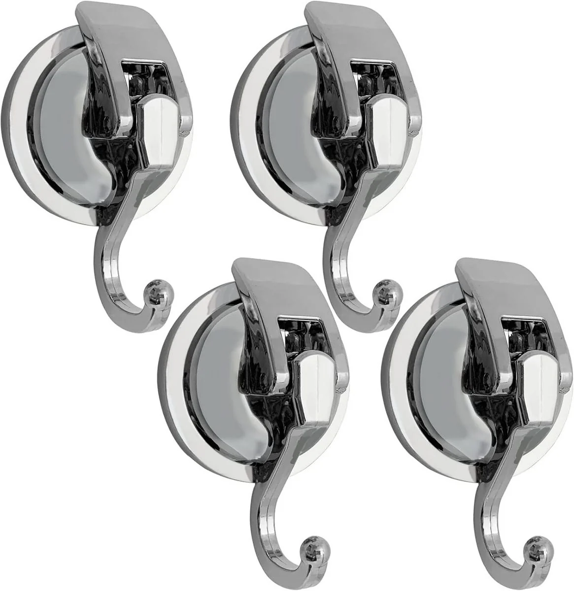 AURIVION Saugnapf-Wandhaken 4er Set ohne Bohren, extra stark