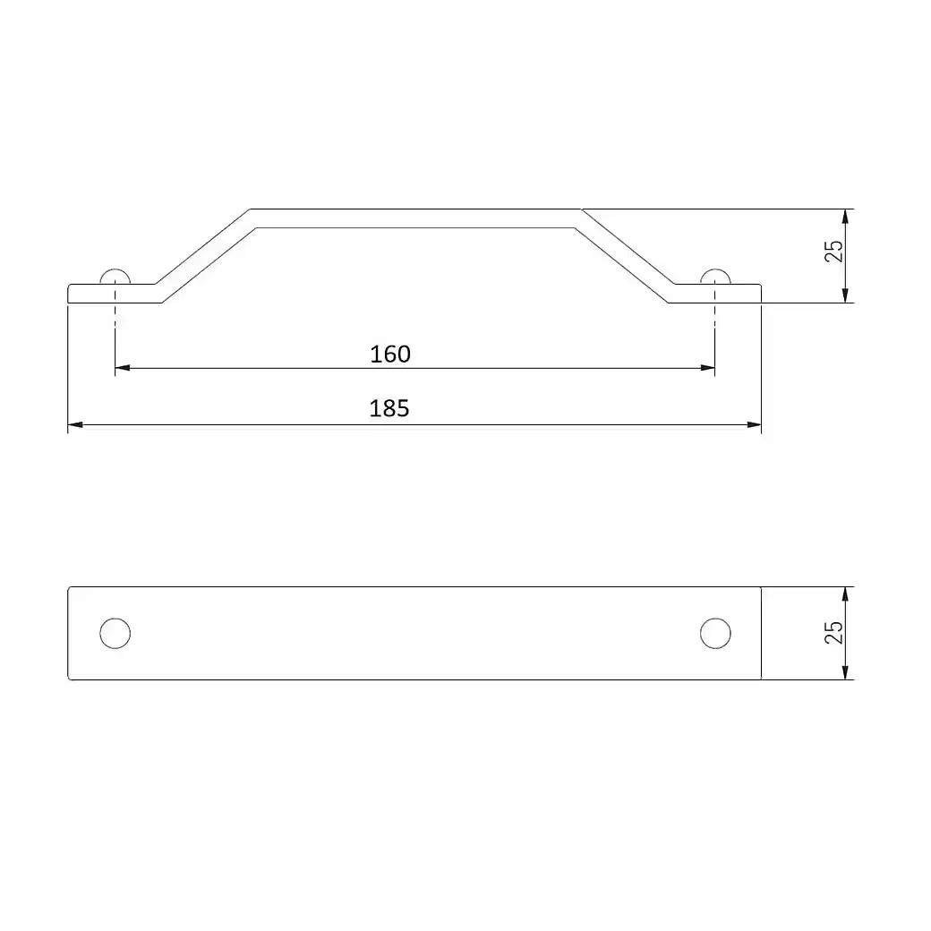 MS BESCHLÄGE Möbelgriff LA 160 mm Schrankgriff Schubladengriff