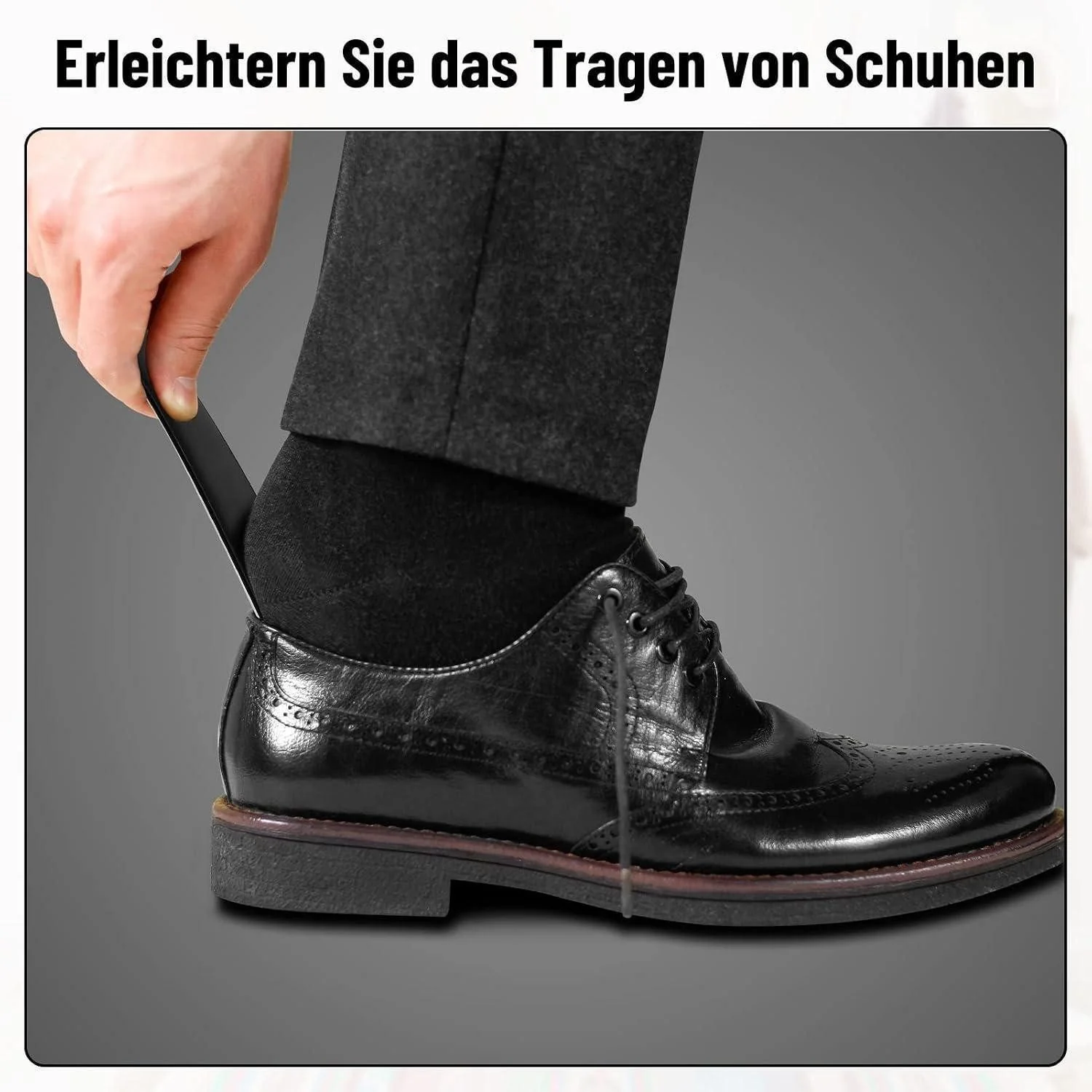 LUXUSKOLLEKTION Schuhlöffel Set 2er Metall 16 cm klein mit Loch