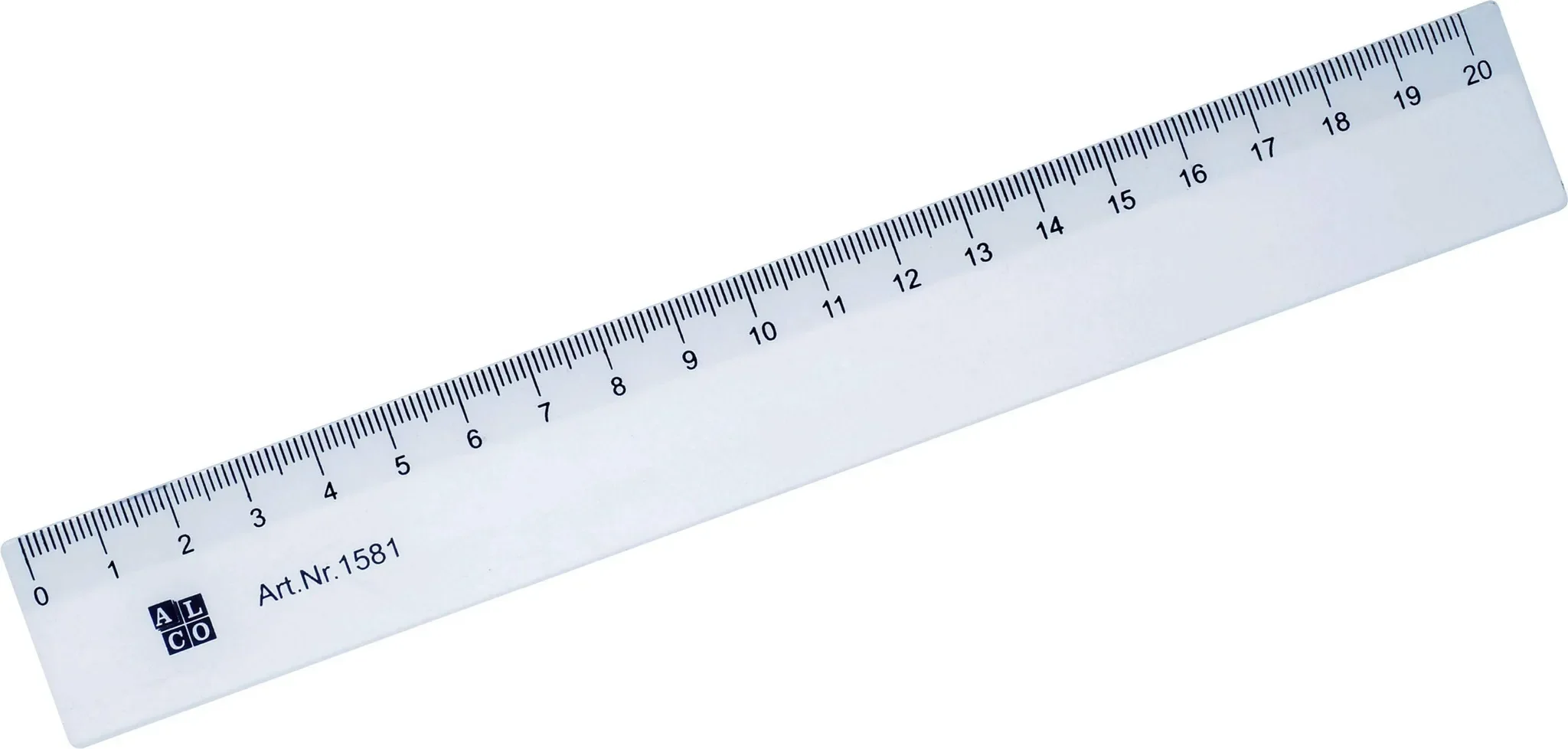 ALCO Flexibles Kunststofflineal 20 cm – Transparent