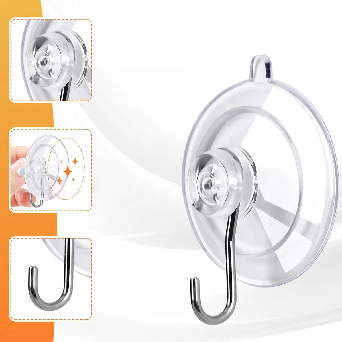 FOUORTUNATE-BEE Handtuchhaken Saugnapf 12er Set Edelstahl ohne Bohren