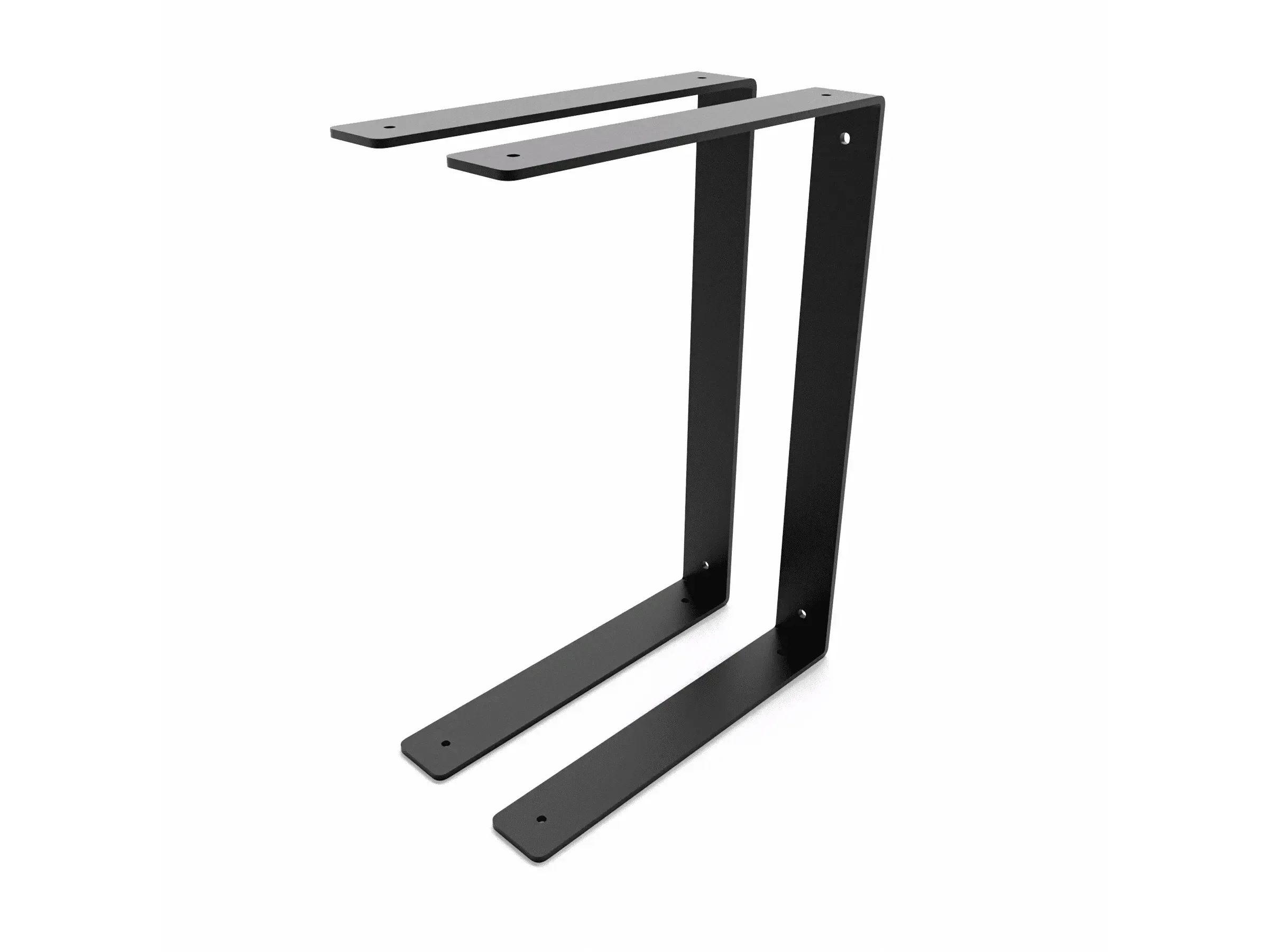 HEVVA HARTENBERG doppelte Regalhalterung 25 cm, 2er Set Schwarz