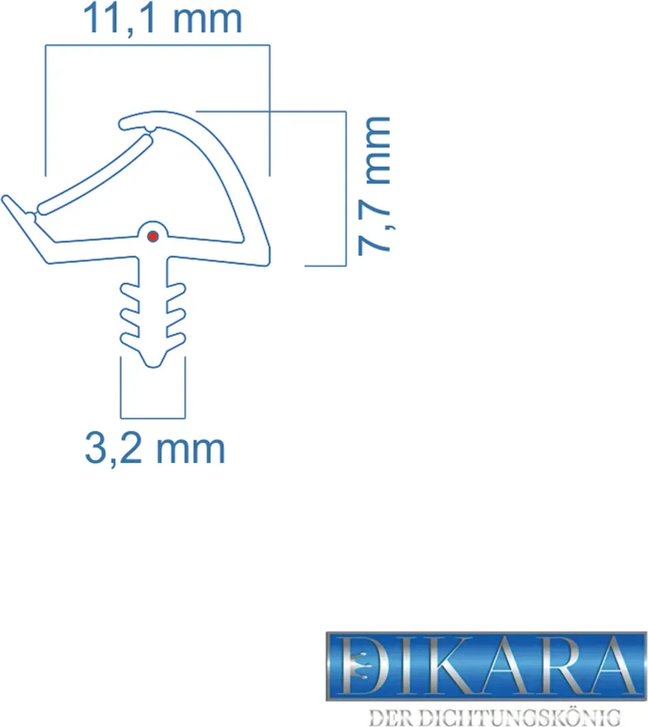 Dikara Türdichtung Antidehnfaden braun 10 m Nut 3x7 mm Falz 12 mm