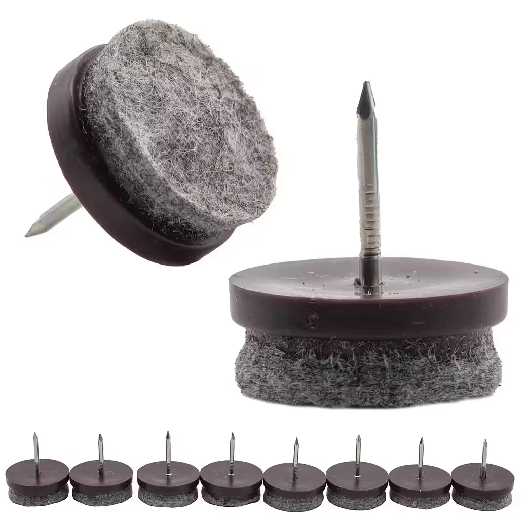 BENSON Möbelgleiter Filzgleiter Nagel 24 mm, 8 Stück Stuhl Tisch