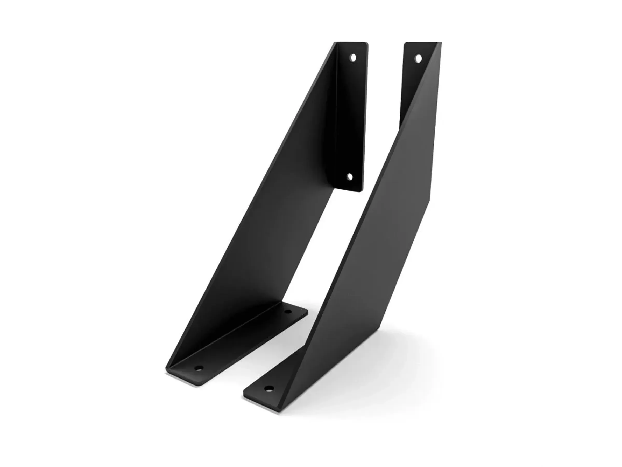 HEVVA Regalhalter LICHTENBERG 20 cm Tiefe 2er Set Schwarz Metall