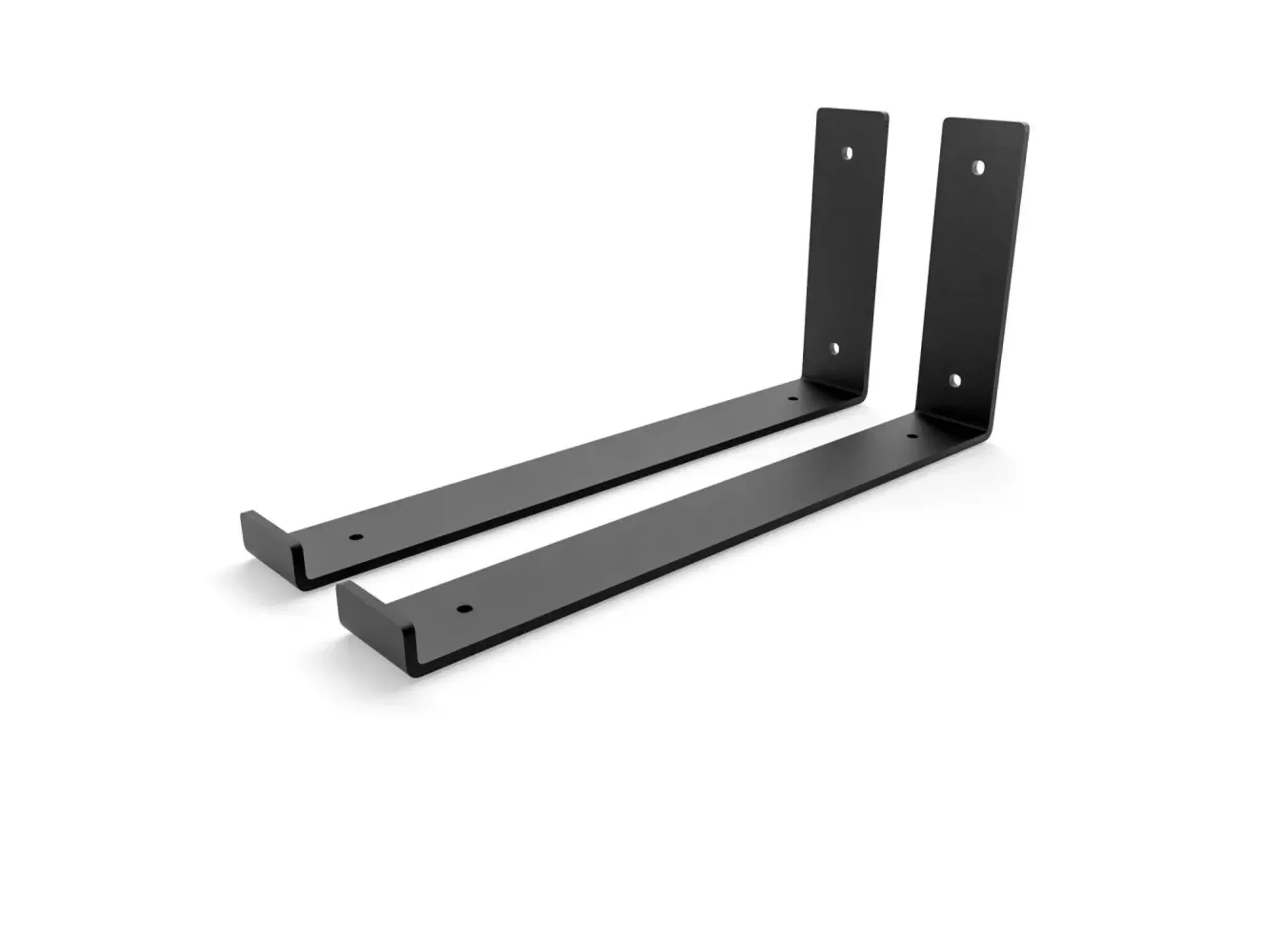 HEVVA Regalhalterung RIEDBERG 30 cm tief Wandregal 2er Set Schwarz