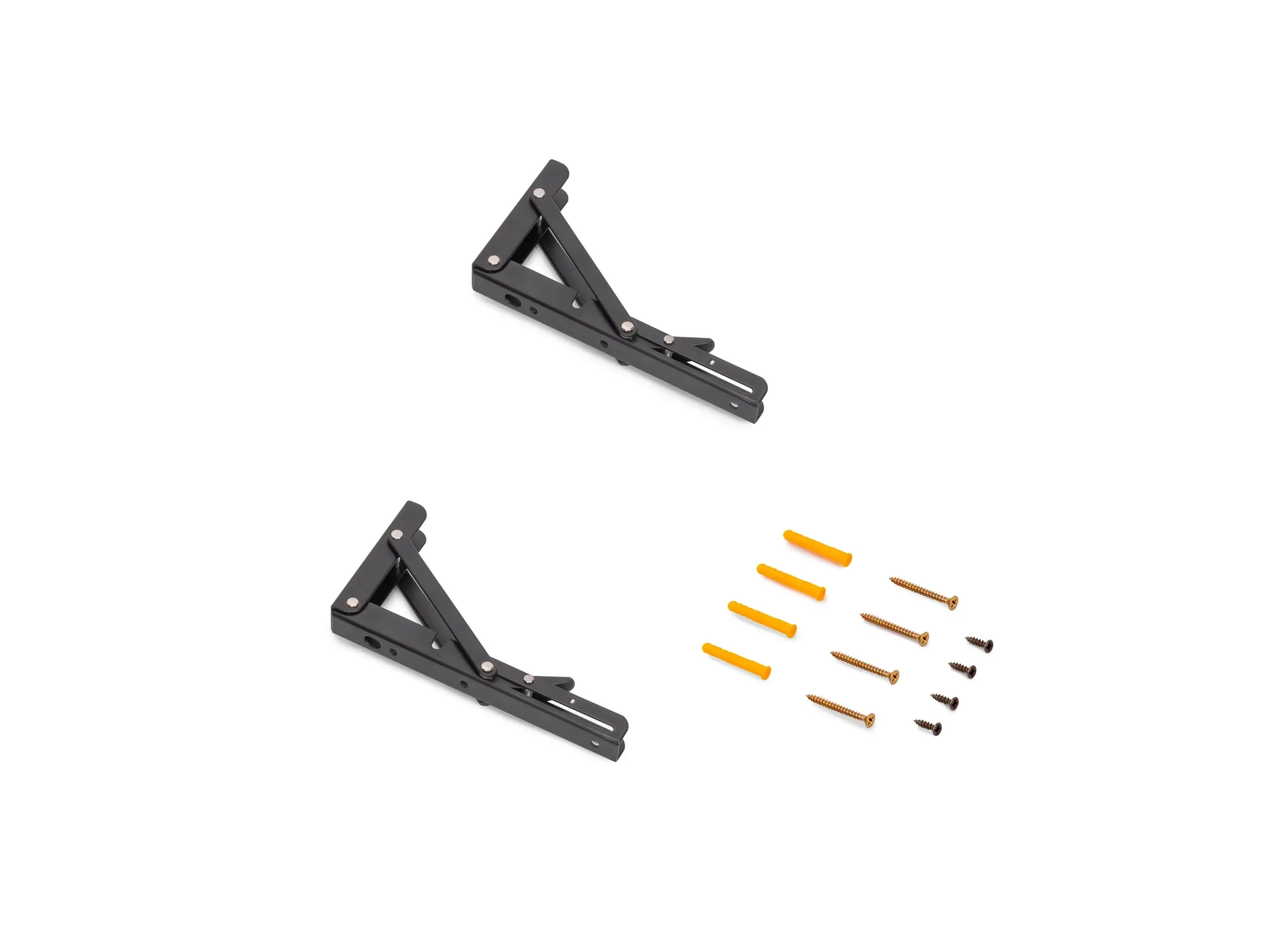 Emuca Klappbare Stützen Set 203 mm Stahl weiß lackiert