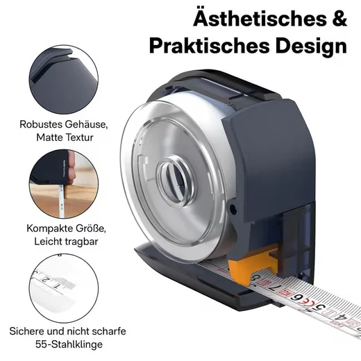 LUXUSKOLLEKTION Rollbandmaß 3 m 10 ft selbstarretierend