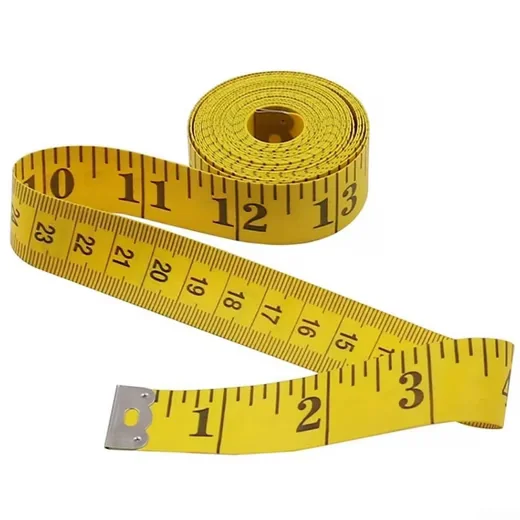 FELIXLEO Maßband 300 cm Gelb mit cm/Zoll Skala für Bekleidungsdesign