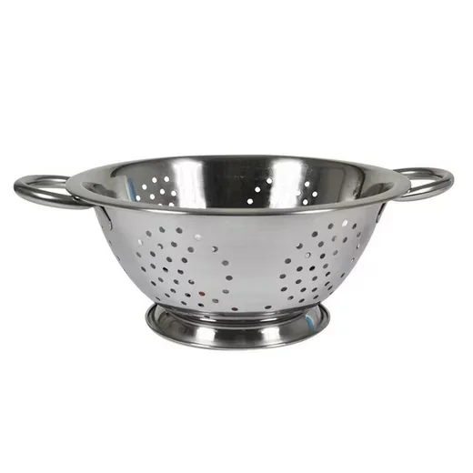 Buri Nudelsieb Edelstahl 24 cm mit Standfuß Küchensieb Seiher