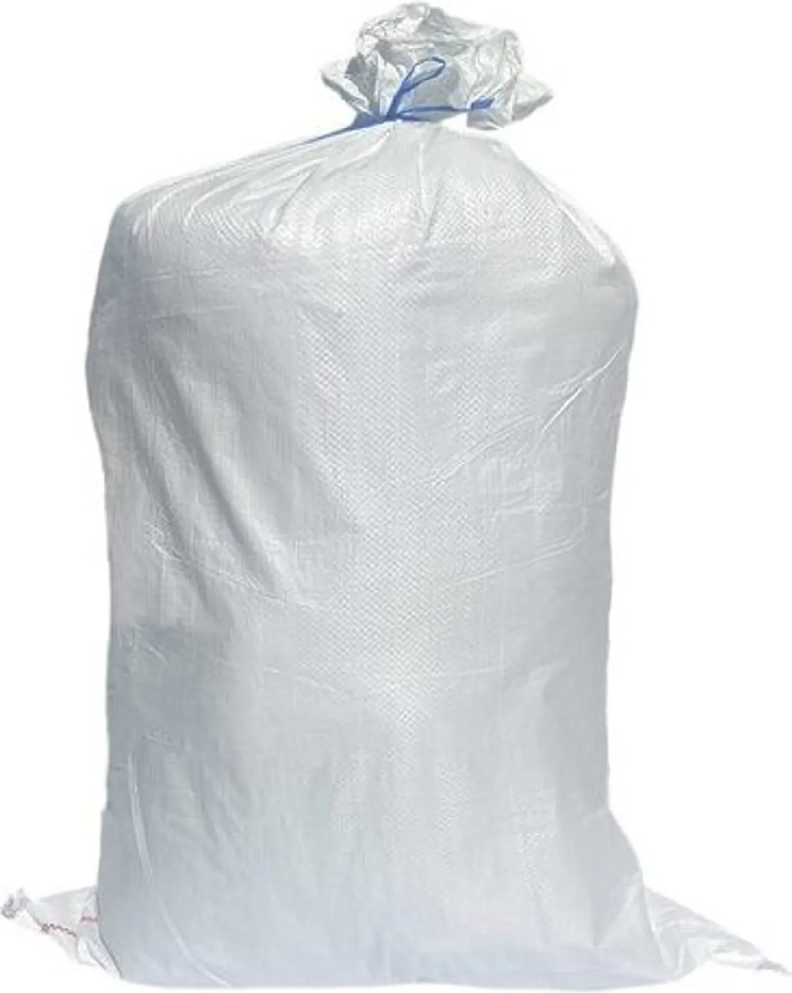 1-Pack Schwerlastsäcke PP – 50 kg, Weiß mit rotem Streifen (10er-Set)