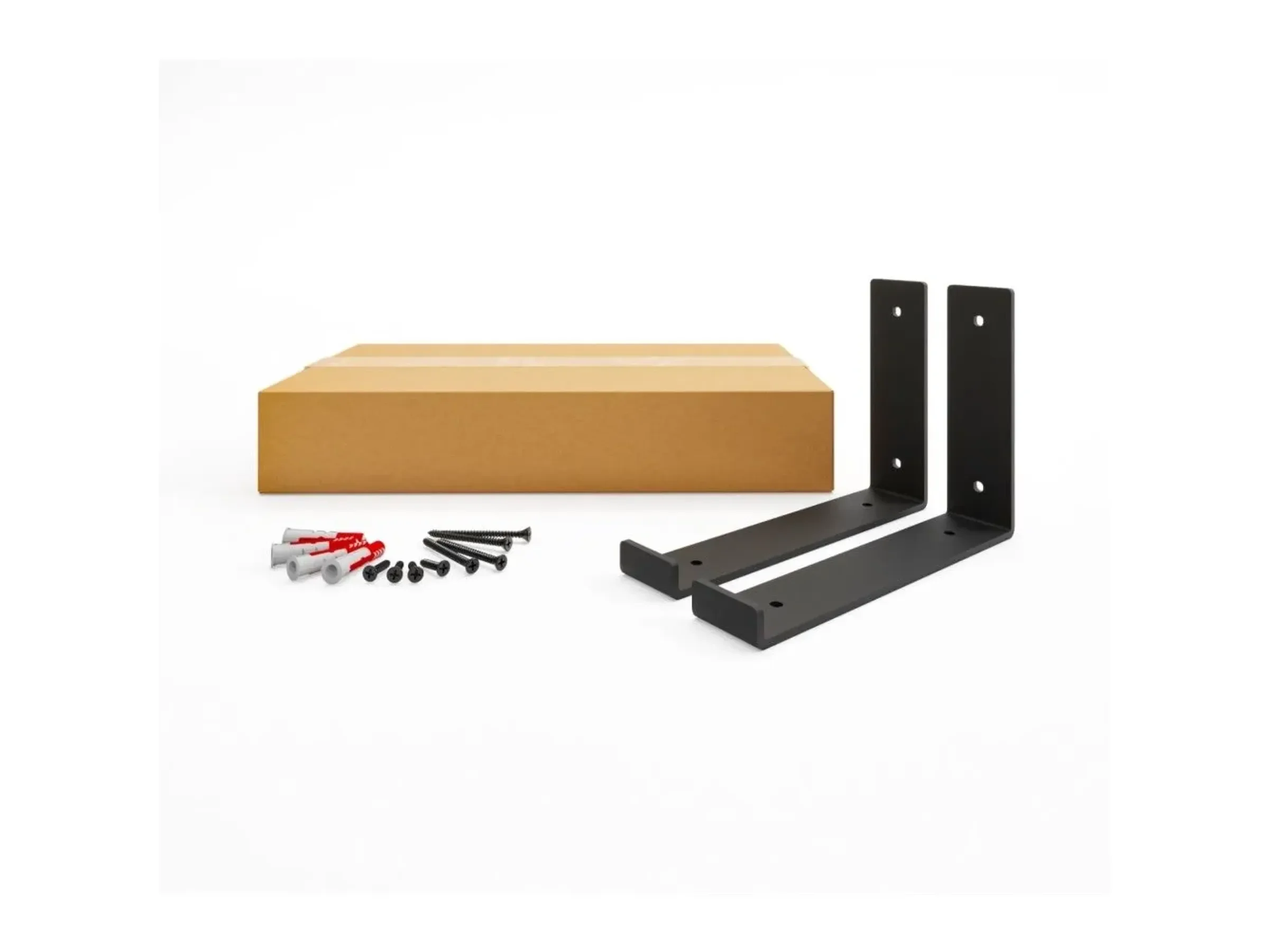 HEVVA Regalhalterung RIEDBERG 10 cm, 2er Set, Schwarz Regalwinkel