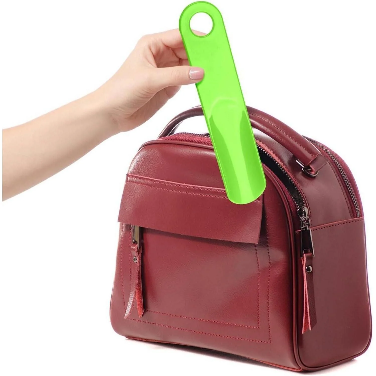 LUXUSKOLLEKTION Schuhlöffel Schuhanzieher 2er-Set lang Grün und Blau