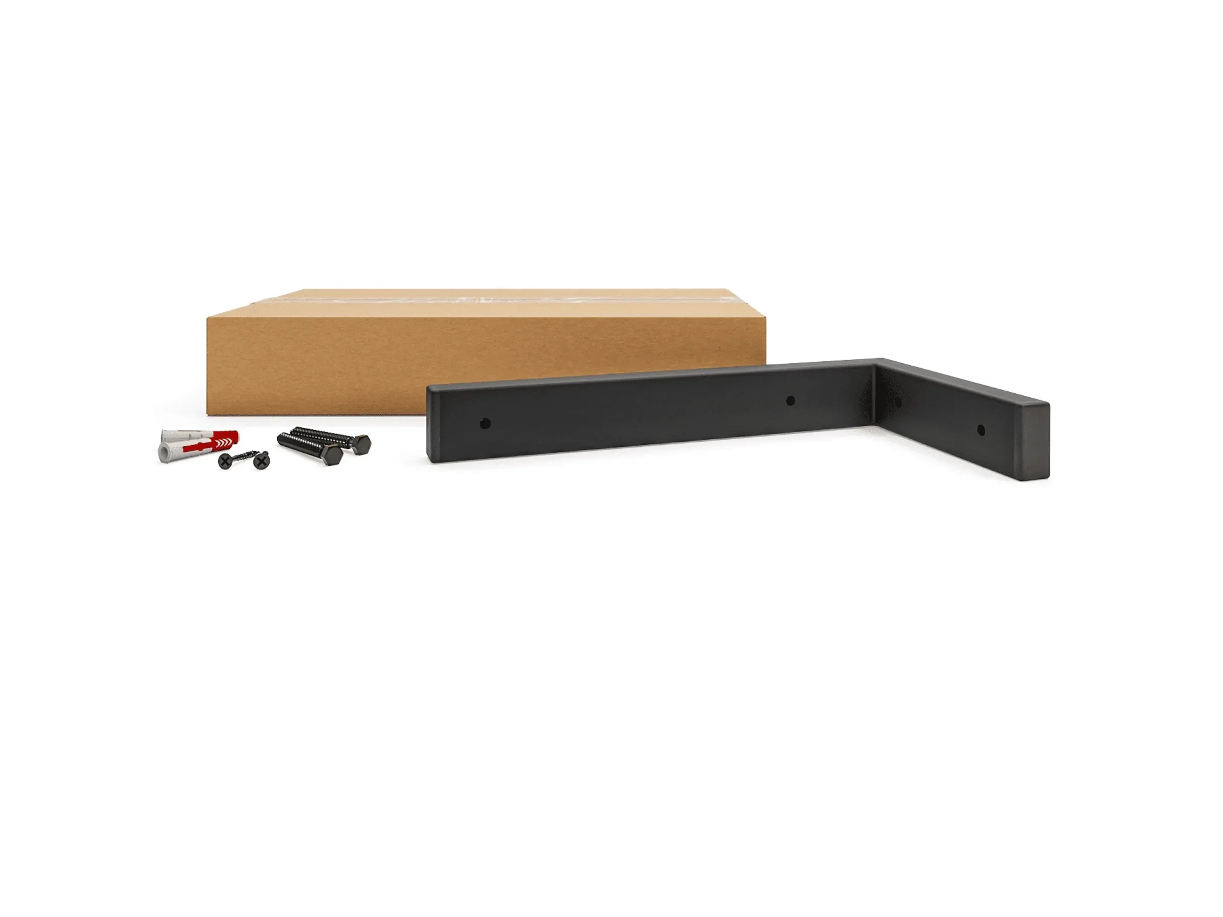 HEVVA MAIN Schwerlast Regalhalterung 15 cm tief, 1 Halter, Schwarz