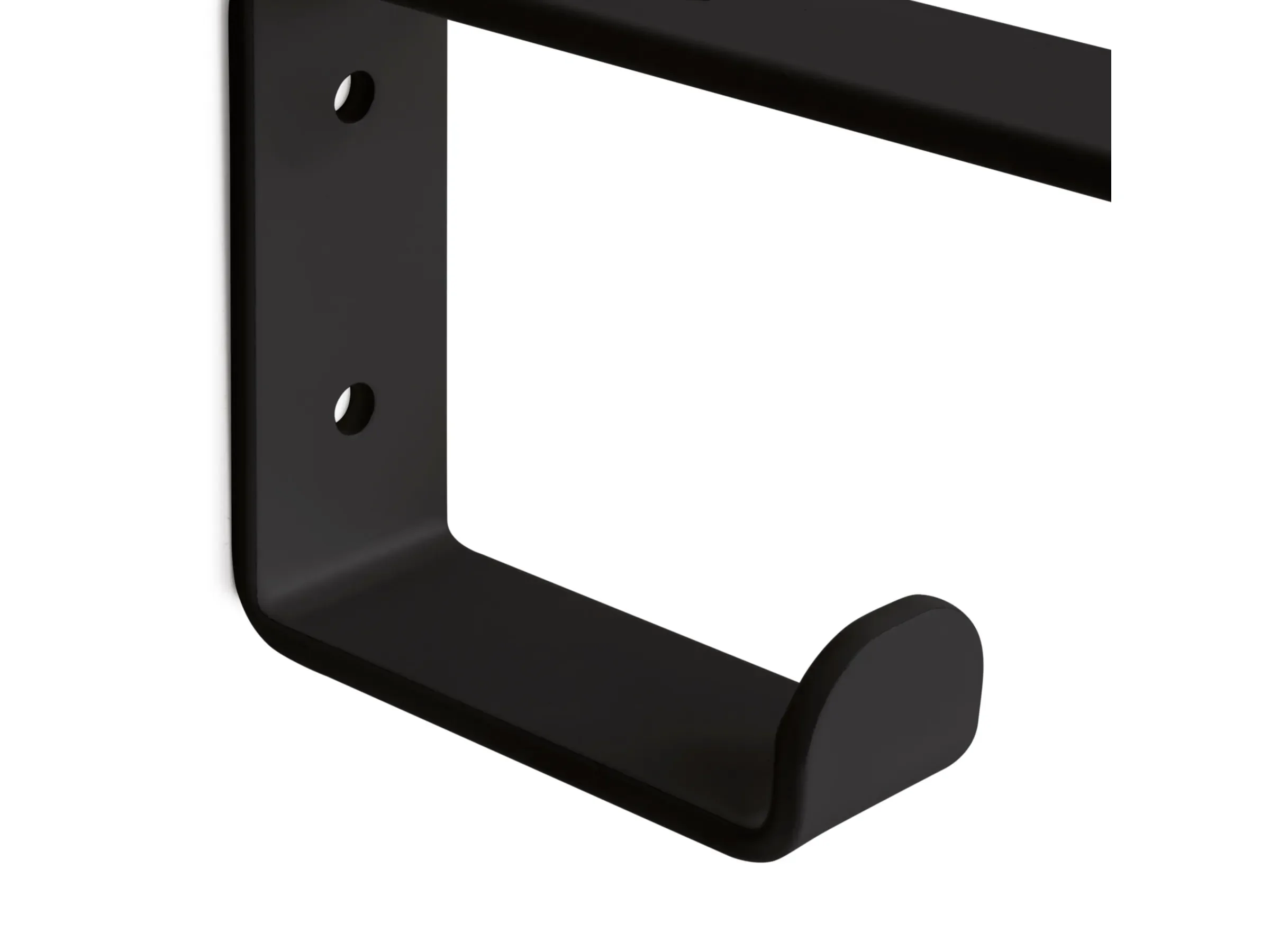 Emuca Regalträger Set für Holzregale Stahl schwarz mit Aufhänger