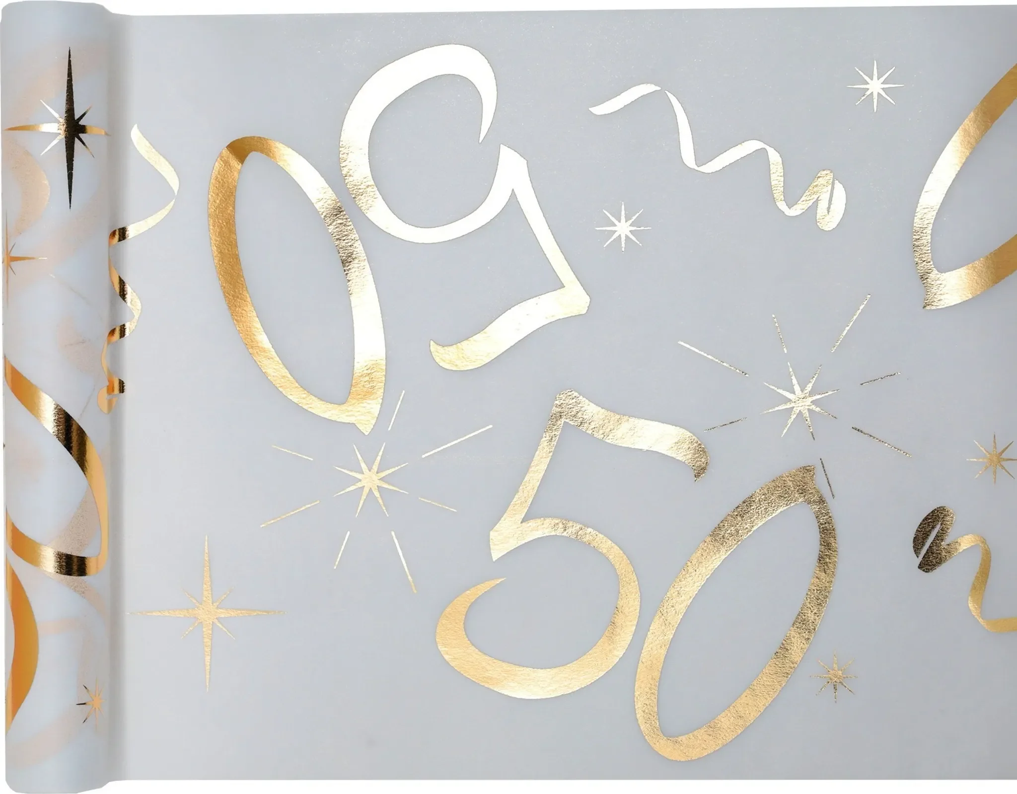 Santex Tischläufer Vlies „50“ – Gold, 5 m