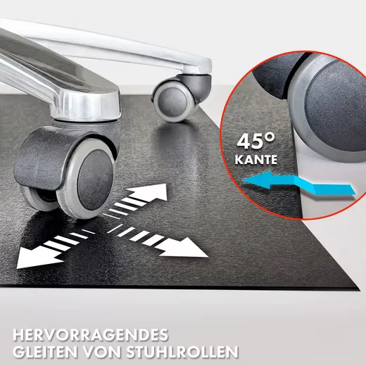 FLOORDIREKT Bodenschutzmatte Kleopatra mit abgeschrägter Kante