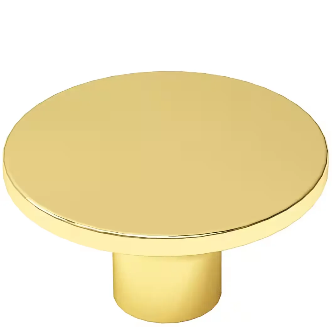 LIVINGPOINT24 Astro Möbelknopf goldfarben glänzend 36mm Schrankknopf