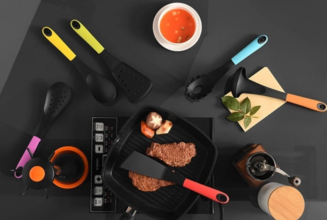 CHEFFINGER Kochbesteck Set 7-teilig Pfannenwender Schöpfkelle