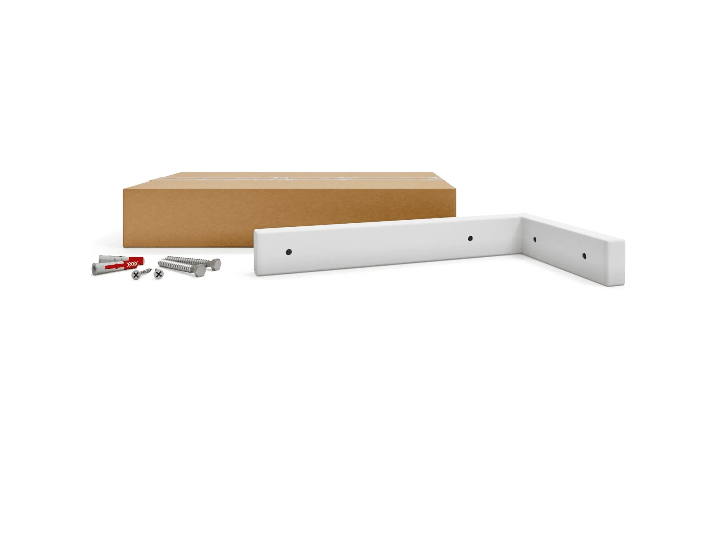 HEVVA MAIN Schwerlast Regalhalterung 15 cm, 1 Stück, weiß