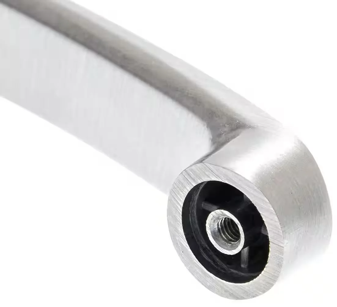 LIVINGPOINT24 Möbelgriff BA 160 mm Küchengriff Alu gebürstet Silber