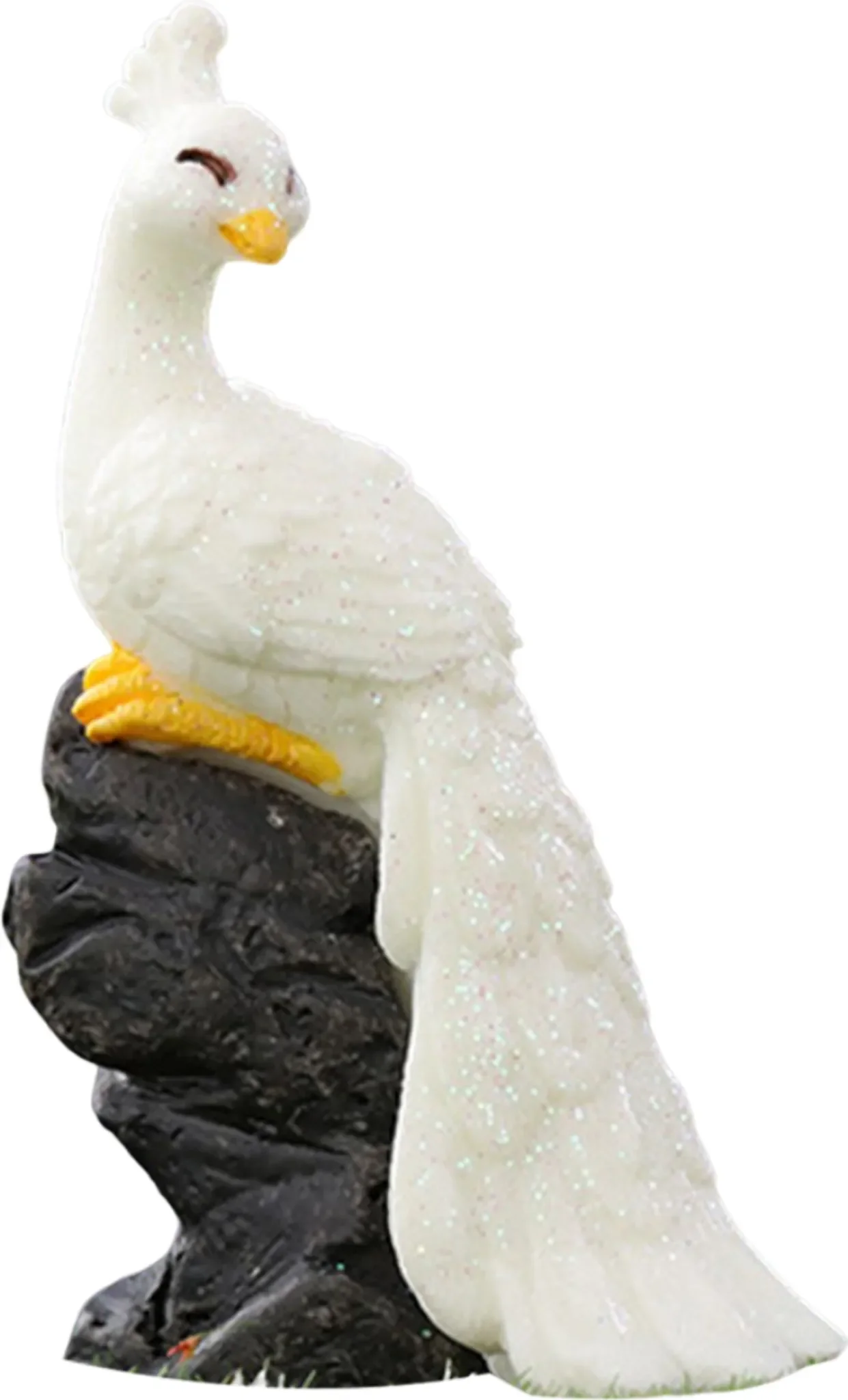 Bmen Pfauen-Ornament – Dekorative handgefertigte Figur aus Harz