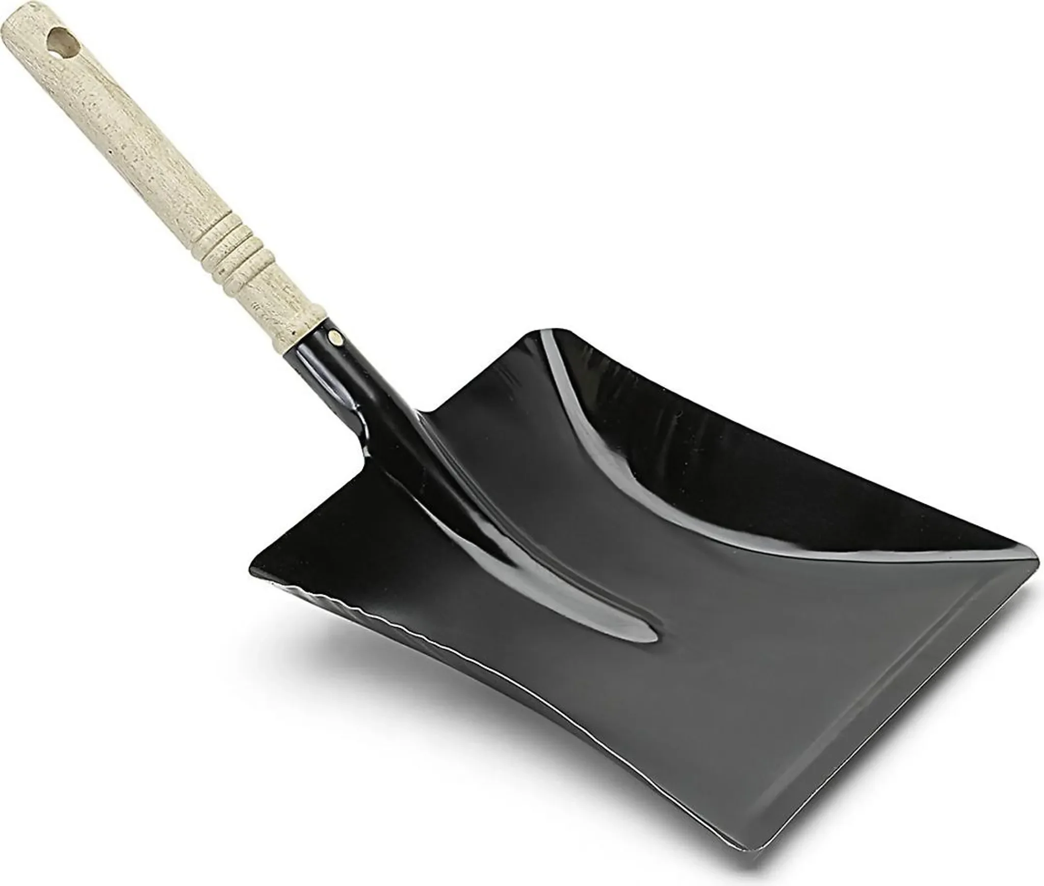 Nölle Profi-Brush Kehrschaufel aus Metall – schwarz lackiert